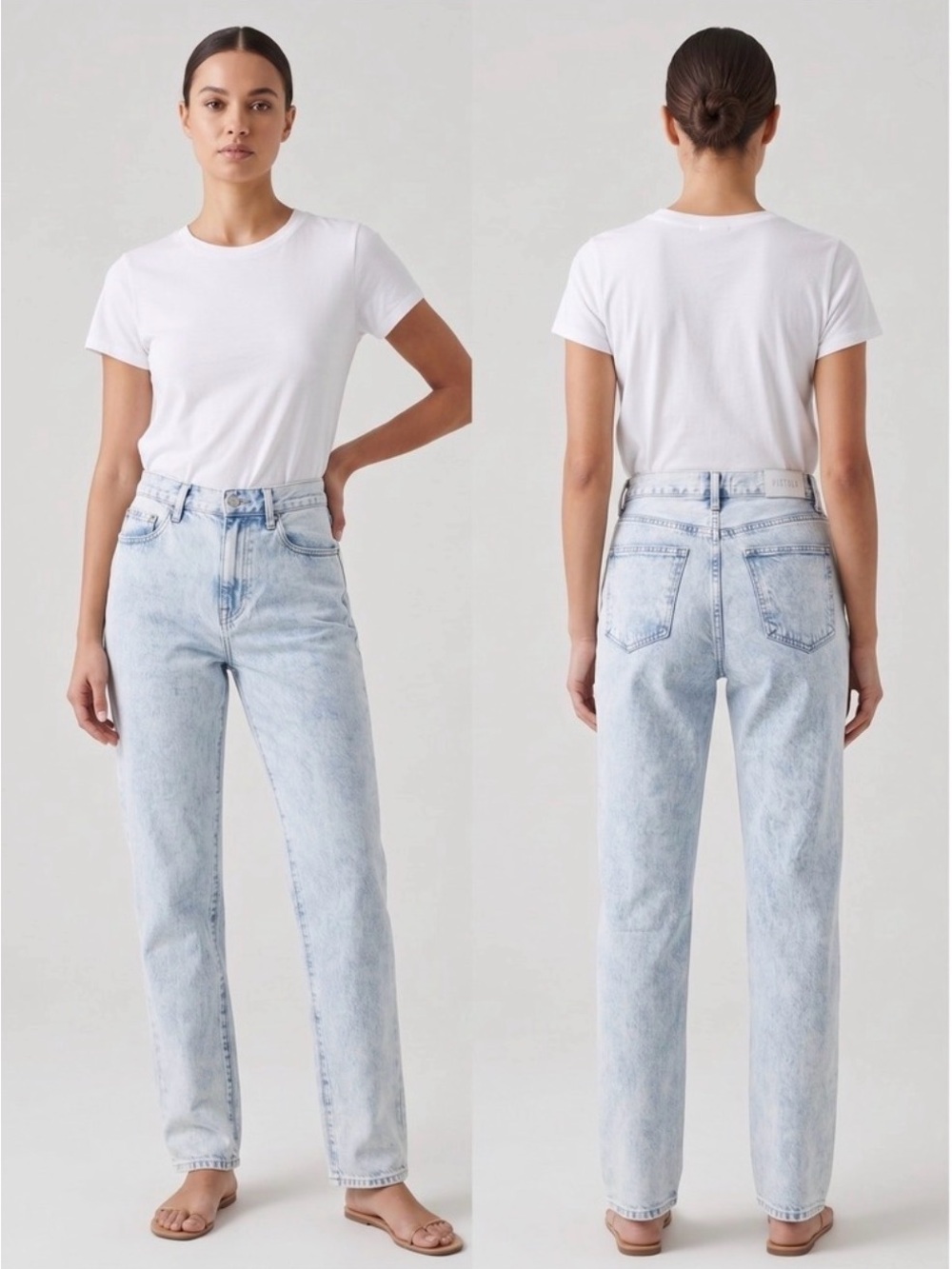 Pistola Light Blue Straight Leg Jeans